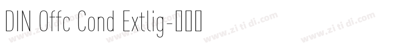 DIN Offc Cond Extlig字体转换